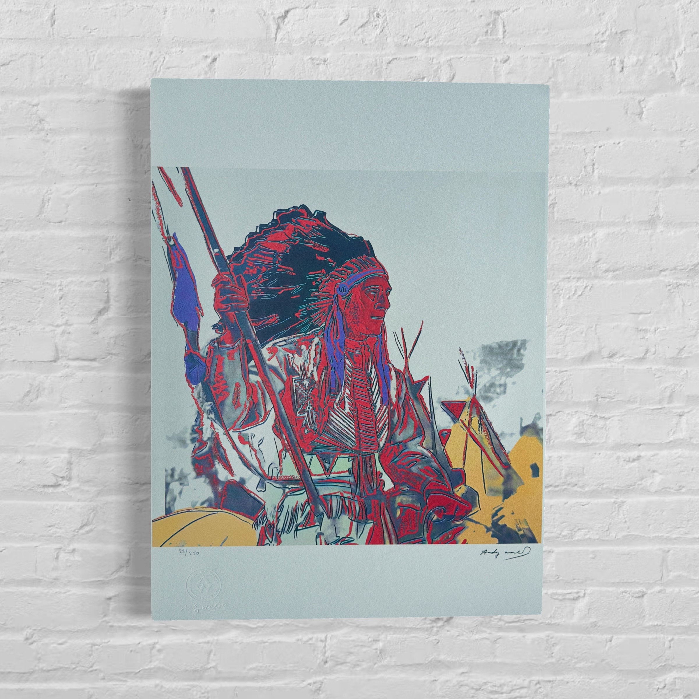 ANDY WARHOL War bonnet indian